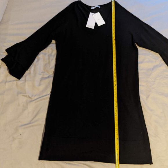 Violeta by Mango Black Dress with Double Sleeve (L) - Picture 9 of 11